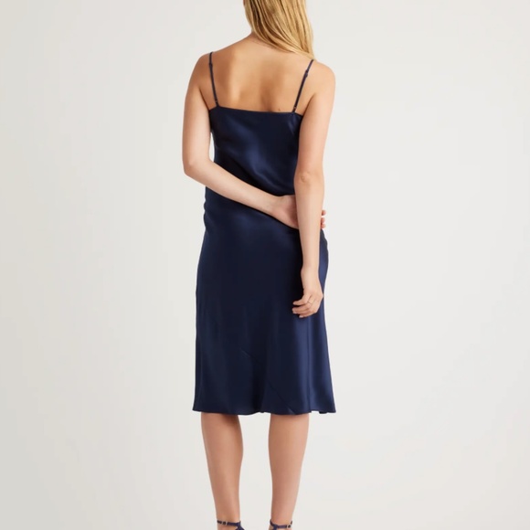 Quince 100% Washable Silk Slip Midi Dress - Picture 6 of 7